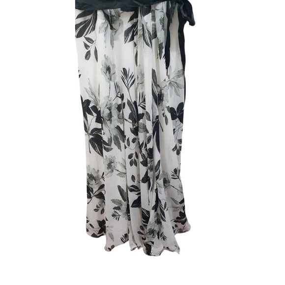 CALVIN KLEIN Womens White Sleeveless Full-Length Hi-Lo Formal Dress 14W - Picture 9 of 13